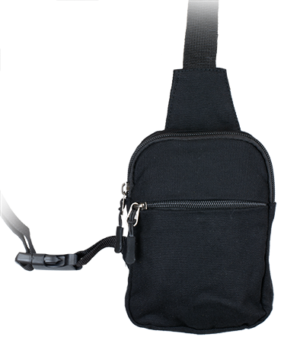 Τσαντάκι ώμου Barbaric black sling bag, 39783-NE