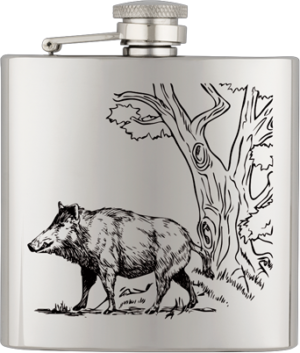 ΥΔΡΟΔΟΧΕΙΟ - ΦΛΑΣΚΙ Barbaric stainless hip flask. 6