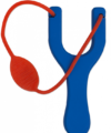 ΣΦΕΝΤΟΝΑ TOLE10 Blue wooden slingshot. Red rubber 18cm, 49001