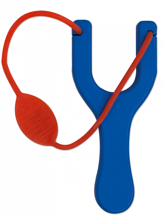 ΣΦΕΝΤΟΝΑ TOLE10 Blue wooden slingshot. Red rubber 18cm, 49001 – πρόσθετη εικόνα 1