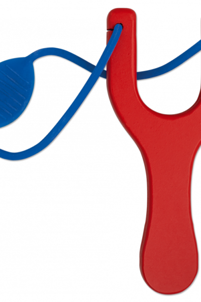 ΣΦΕΝΤΟΝΑ TOLE10 Red wooden slingshot. Blue rubber 18cm, 49002