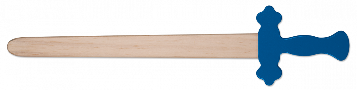 ΣΠΑΘΙ ΞΥΛΙΝΟ TOLE10 Wooden sword. Blue handle, 53.5cm, 49004