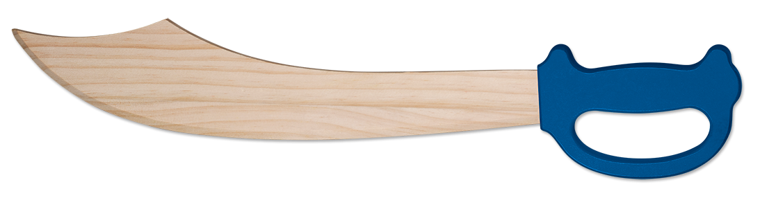 ΣΠΑΘΙ ΞΥΛΙΝΟ TOLE10 Wooden sword with guard. Blue wood, 49cm