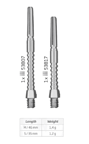 Κορμοί Μεταλλικοί Σετ 3τεμ. BULL'S Tecno Aluminium Shaft