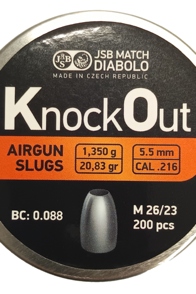 Pellets JSB KO Slug .216, 5.5mm /200pcs (1.35g)
