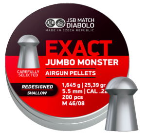 Pellets JSB JUMBO MONSTER Redesigned SHALLOW 5,52mm / 1,645g