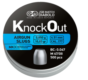 Pellets JSB K.O.Slugs MK3, 4.51mm / 0,65g (10,03gr) - 500pcs