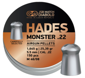 Pellets JSB HADES Monster 5.5mm / 1,645g (25,39gr) - 150pcs