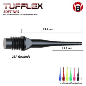 ΜΥΤΕΣ, DART, BULL'S Tufflex Soft Tips 6mm(2BA) 100 Pack – πρόσθετη εικόνα 1