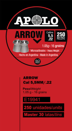 Pellets APOLO ARROW 5,5mm / 250 – πρόσθετη εικόνα 1