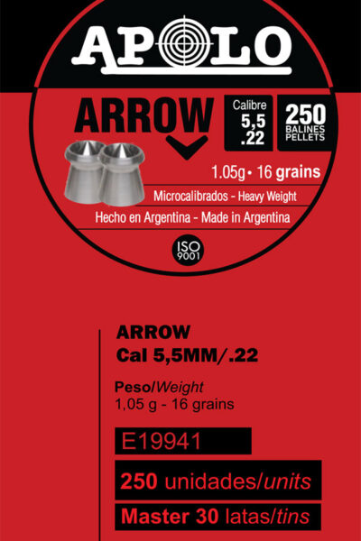 Pellets APOLO ARROW 5,5mm / 250 – πρόσθετη εικόνα 1