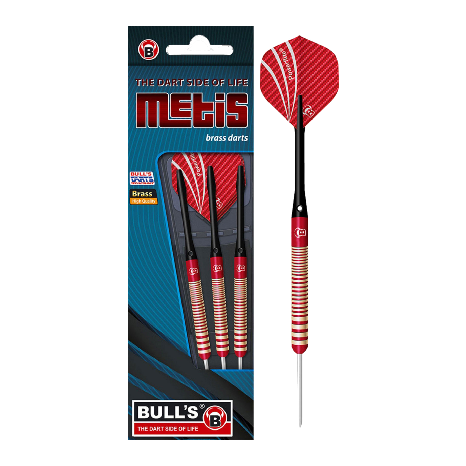 ΒΕΛΑΚΙΑ DART BULL'S, Steel Darts, Metis, Red, 21g