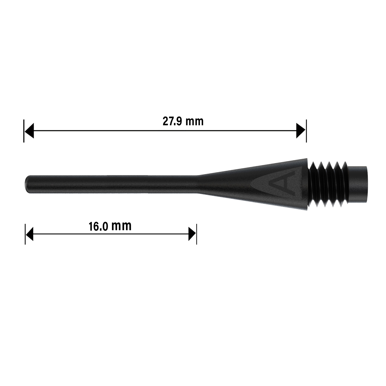 ΜΥΤΕΣ, DART, BULL'S Axx Tips Lg. Black 6mm, 100 τεμ. – πρόσθετη εικόνα 2