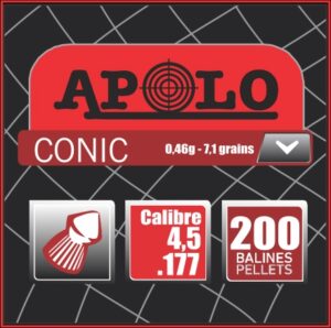 Pellets APOLO CONIC 4,5mm / 200