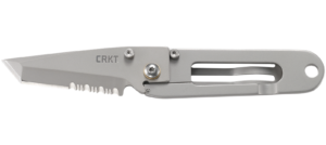 CRKT K.I.S.S. SILVER W/TRIPLE POINT SERRATIONS