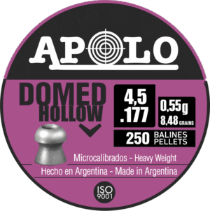 Pellets APOLO DOMED HOLLOW 4,5mm / 250