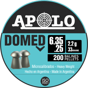 Pellets APOLO DOMED 6,35mm / 33 / 200