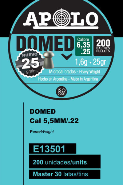 Pellets APOLO DOMED 6,35mm / 25 / 200 – πρόσθετη εικόνα 1