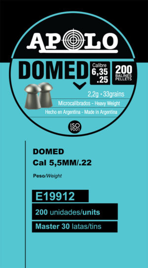 Pellets APOLO DOMED 6,35mm / 33 / 200 – πρόσθετη εικόνα 1