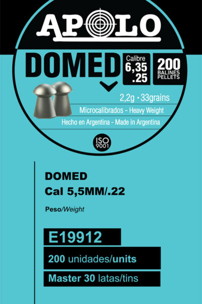 Pellets APOLO DOMED 6,35mm / 33 / 200 – πρόσθετη εικόνα 1