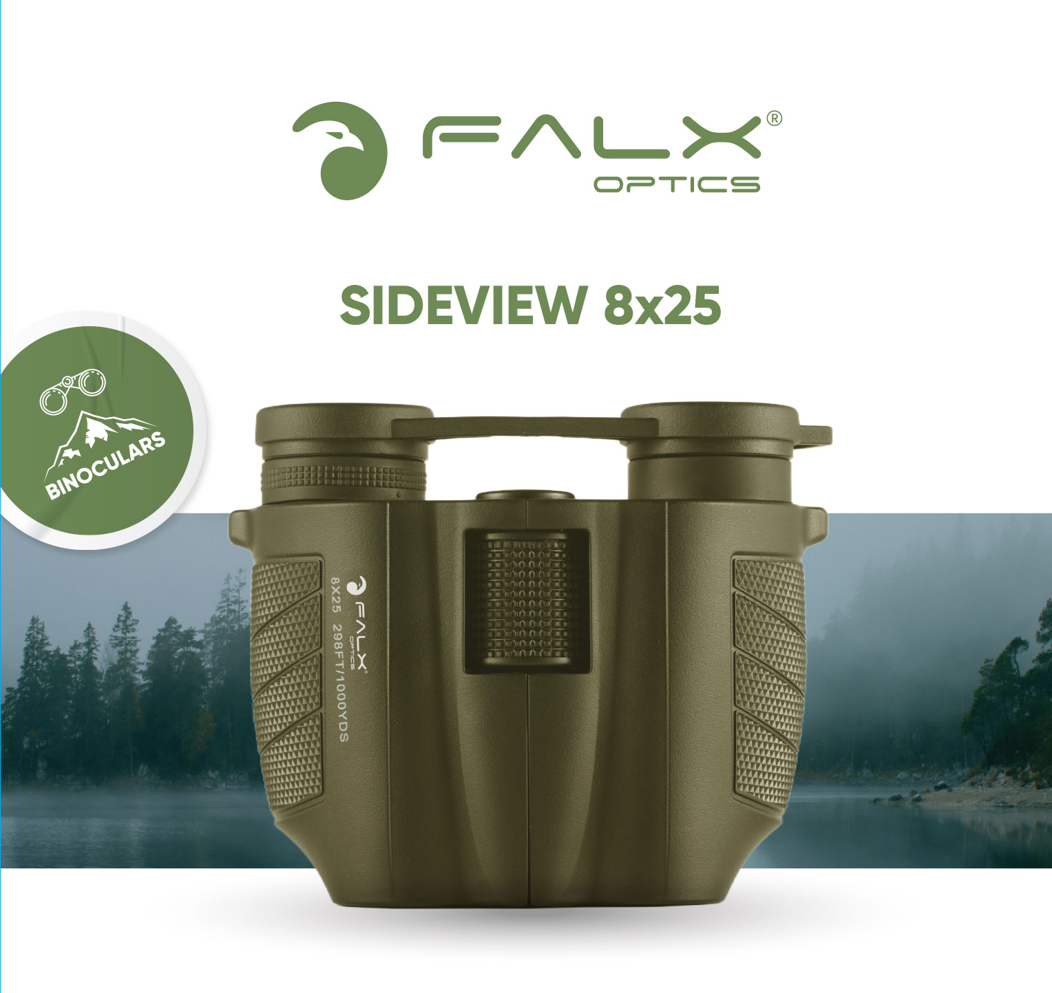 ΚΙΑΛΙΑ FALX Optics Sideview 8x25 HD – πρόσθετη εικόνα 3