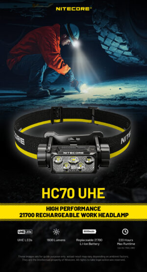 ΦΑΚΟΣ LED NITECORE HEADLAMP HC70 UHE, 1600 Lumens – πρόσθετη εικόνα 1