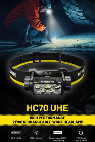 ΦΑΚΟΣ LED NITECORE HEADLAMP HC70 UHE, 1600 Lumens – πρόσθετη εικόνα 1