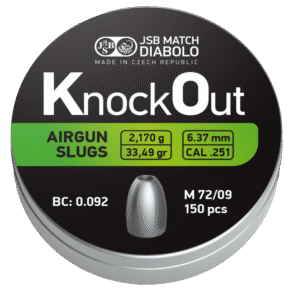 Pellets JSB KO Slug .25, 6.35mm