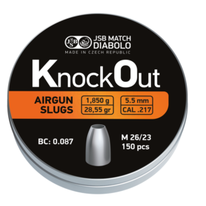Pellets JSB KO Slug .217, 5.5mm /150pcs (1.85g)