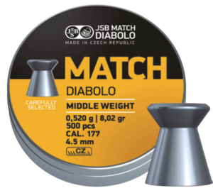 Pellets JSB MATCH DIABOLO YELLOW Middle Weight, 4.51mm / 500