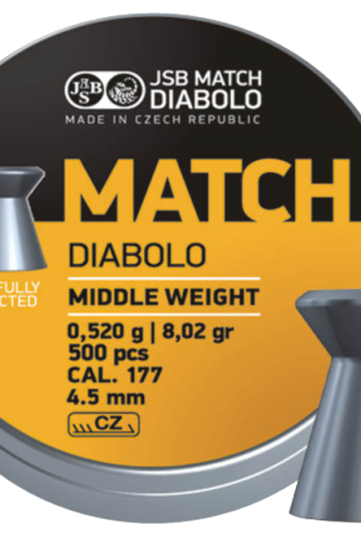 Pellets JSB MATCH DIABOLO YELLOW Middle Weight, 4.51mm / 500