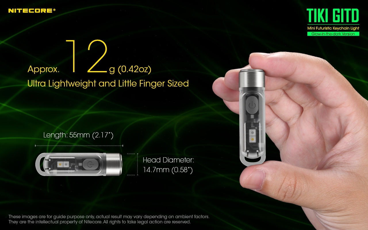 ΦΑΚΟΣ LED NITECORE TIKI GITD, Glow-In-The-Dark, USB-C, 300 lumens – πρόσθετη εικόνα 11