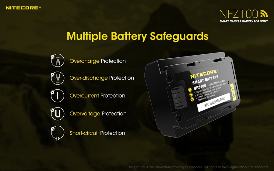 ΜΠΑΤΑΡΙΑ NITECORE NFZ100, SMART CAMERA BATTERY FOR SONY (τιμή – πρόσθετη εικόνα 16