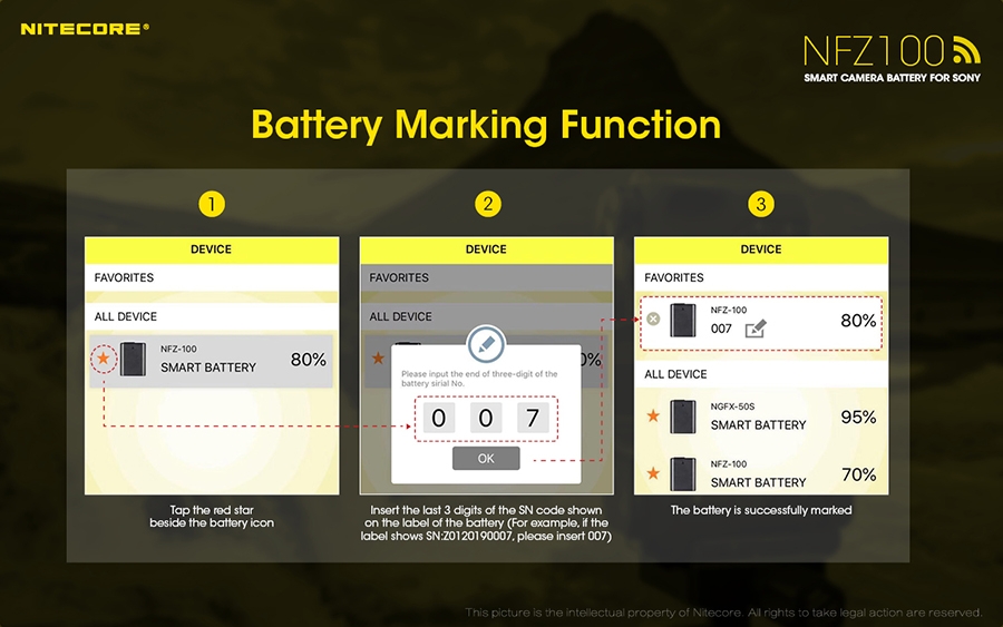 ΜΠΑΤΑΡΙΑ NITECORE NFZ100, SMART CAMERA BATTERY FOR SONY (τιμή – πρόσθετη εικόνα 11