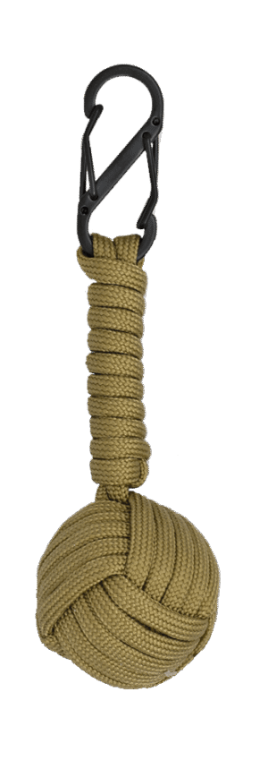 ΜΠΡΕΛΟΚ Albainox Double carabiner with paracord ball, Coyote