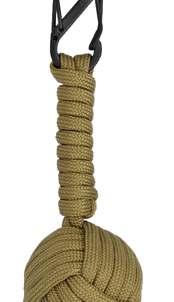 ΜΠΡΕΛΟΚ Albainox Double carabiner with paracord ball, Coyote