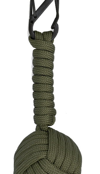 ΜΠΡΕΛΟΚ Albainox Double carabiner with paracord ball, Green