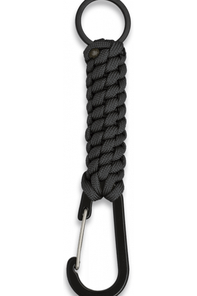 ΜΠΡΕΛΟΚ Albainox Snap hook with paracord and ring. Black