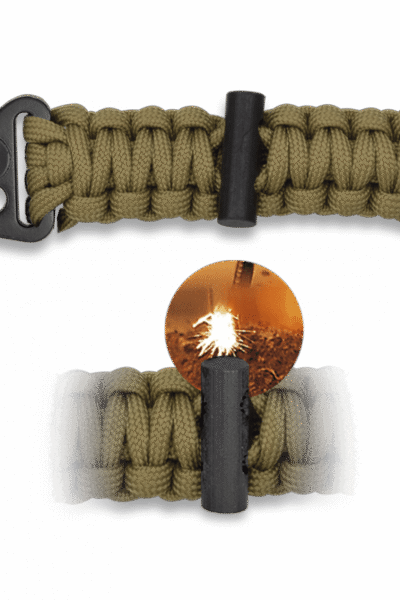 ΜΠΡΕΛΟΚ PARACORD Albainox, Barbaric, με πυρόλυθο, COYOTE