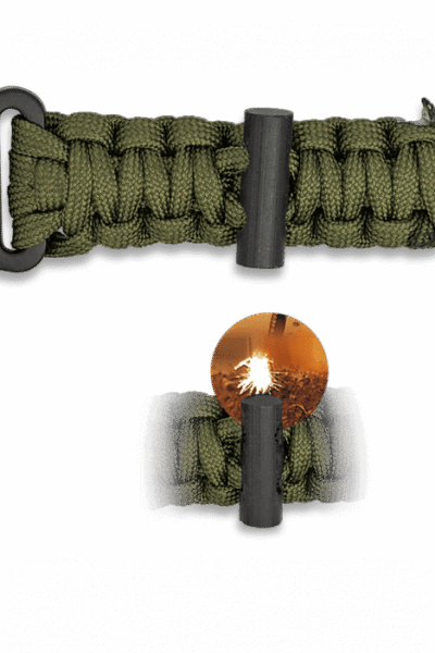 ΜΠΡΕΛΟΚ PARACORD Albainox, Barbaric, με πυρόλυθο, GREEN