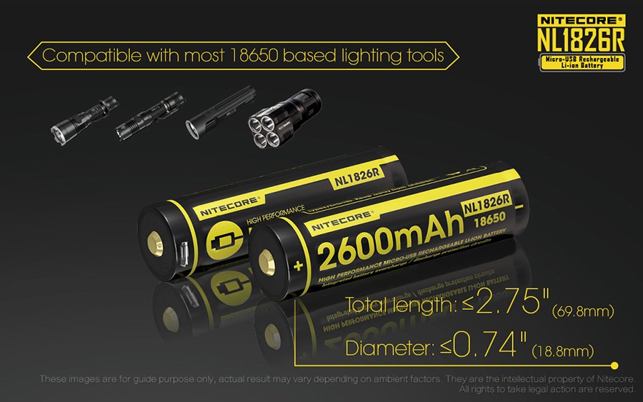 ΜΠΑΤΑΡΙΑ NITECORE 18650 / 2600mAh / Micro USB (τιμή τεμαχίου) – πρόσθετη εικόνα 8
