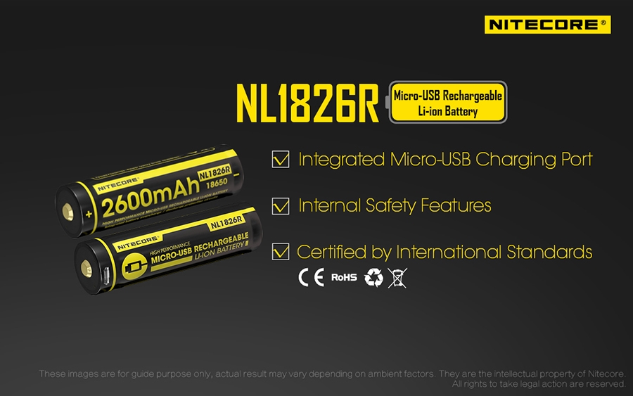 ΜΠΑΤΑΡΙΑ NITECORE 18650 / 2600mAh / Micro USB (τιμή τεμαχίου) – πρόσθετη εικόνα 3