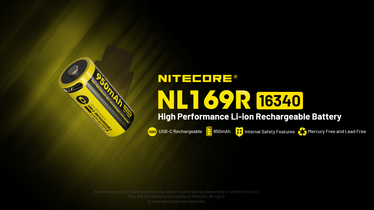 ΜΠΑΤΑΡΙΑ NITECORE 16340 / 950mAh / USB-C / NL169R (τιμή τεμαχίου) – πρόσθετη εικόνα 2