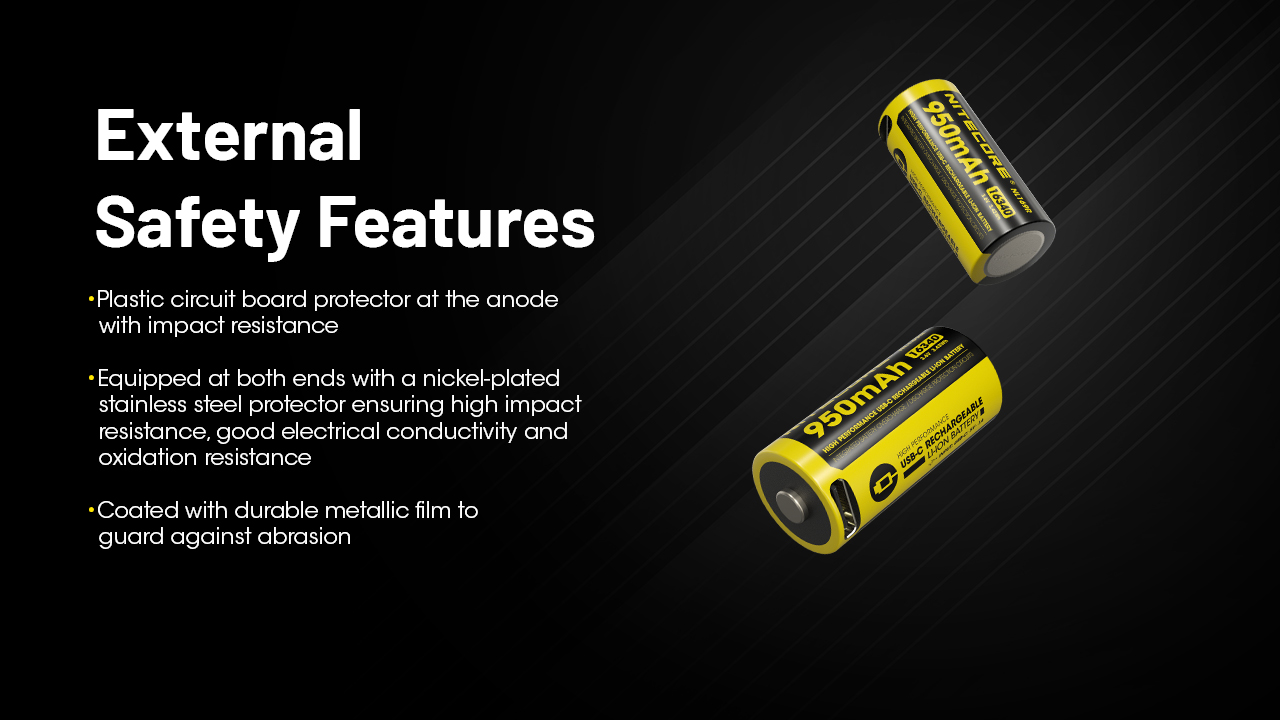 ΜΠΑΤΑΡΙΑ NITECORE 16340 / 950mAh / USB-C / NL169R (τιμή τεμαχίου) – πρόσθετη εικόνα 7