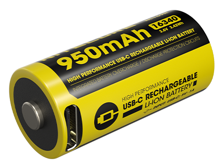ΜΠΑΤΑΡΙΑ NITECORE 16340 / 950mAh / USB-C / NL169R (τιμή τεμαχίου)