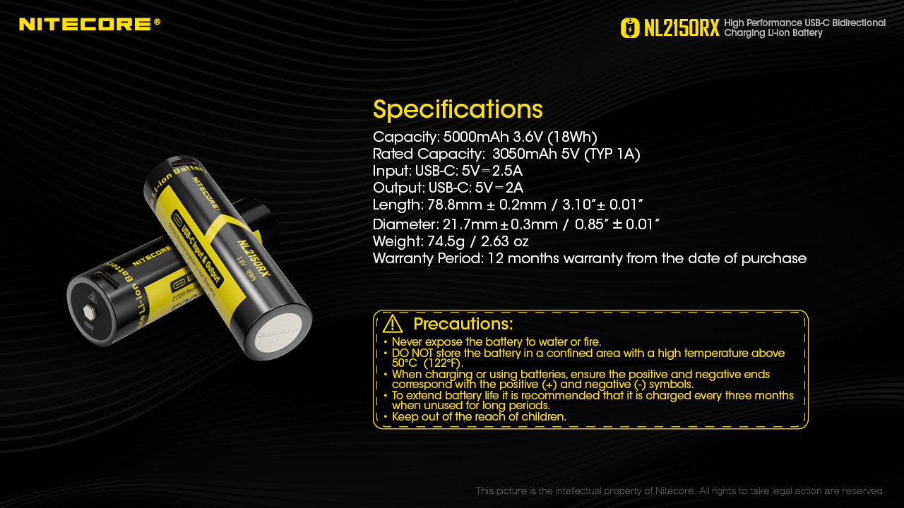 ΜΠΑΤΑΡΙΑ NITECORE 21700 / 5000mAh/ RX, USB-C – πρόσθετη εικόνα 12
