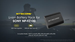 ΜΠΑΤΑΡΙΑ NITECORE for SONY NP-FZ100C, 7.2V, 2400mAh, 17.28Wh – πρόσθετη εικόνα 1