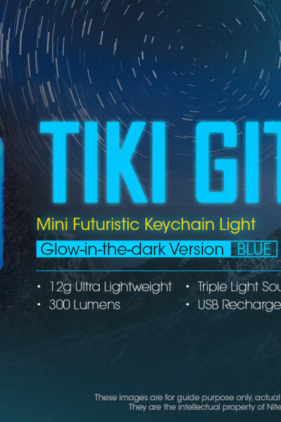 ΦΑΚΟΣ LED NITECORE TIKI GITD Blue, Glow-In-The-Dark, USB-C, 300 – πρόσθετη εικόνα 1
