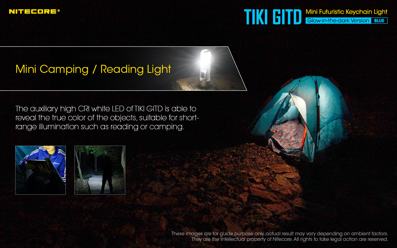 ΦΑΚΟΣ LED NITECORE TIKI GITD Blue, Glow-In-The-Dark, USB-C, 300 – πρόσθετη εικόνα 7