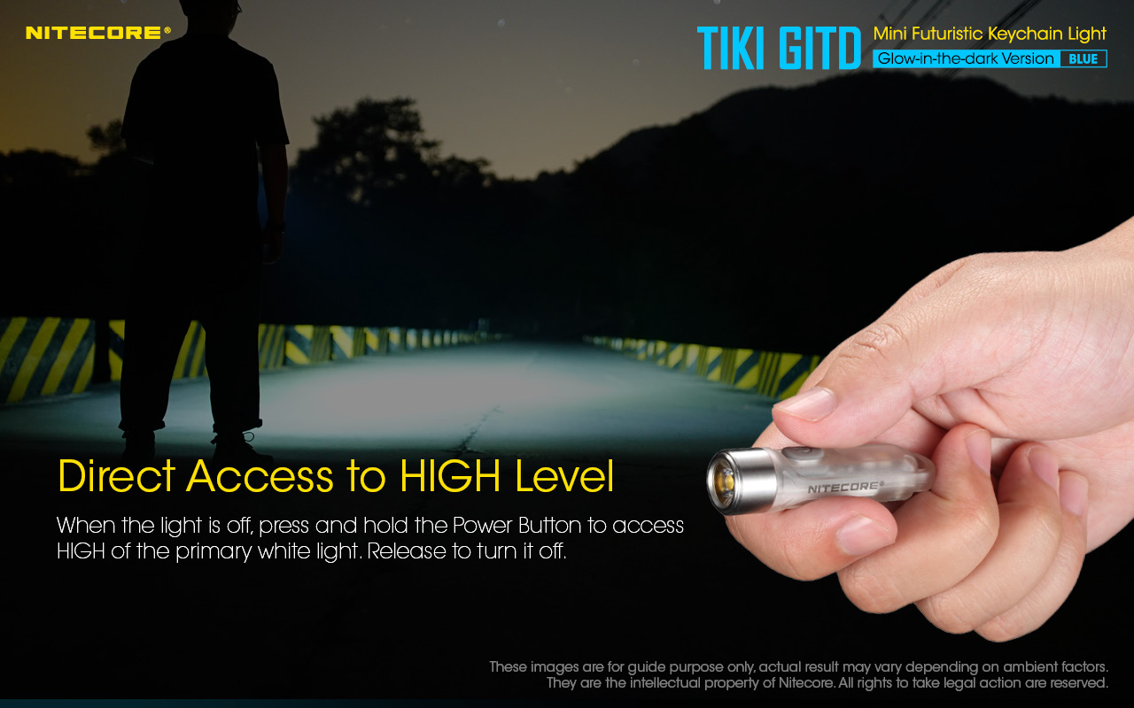 ΦΑΚΟΣ LED NITECORE TIKI GITD Blue, Glow-In-The-Dark, USB-C, 300 – πρόσθετη εικόνα 10